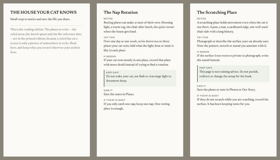 The House Your Cat Knows: page 3 from the shop listing